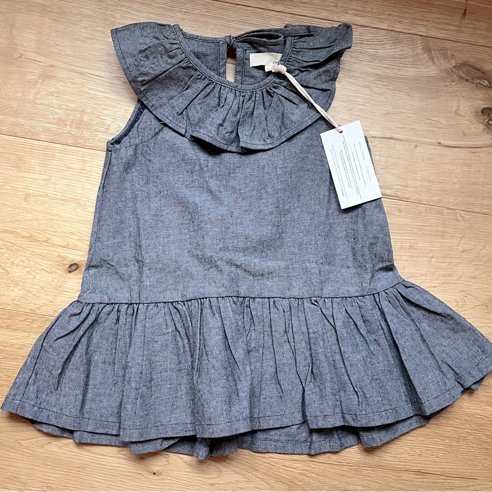 GREIGE the label NWT blue Sadie organic sundress 18-24 months